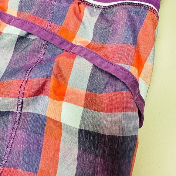 Lululemon Run Speed Short Check Multi Color Size 4 - Picture 8 of 11